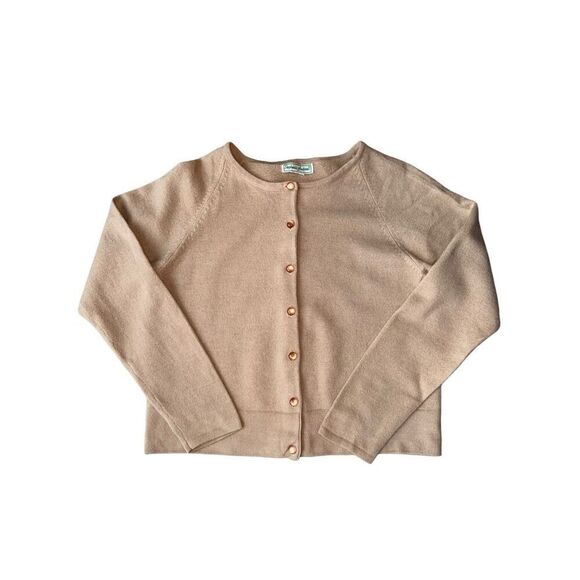 Vintage Stephanie Andrews Wool tan Cardigan - Picture 1 of 13